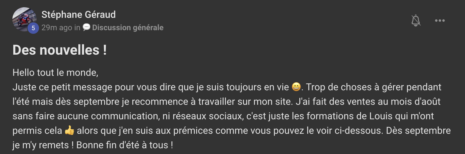 Capture de l'avis de Stéphane Géraud
